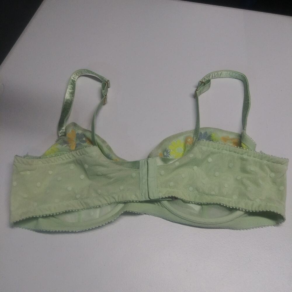 Savage X Fenty Free Spirit Floral Embroidered Unlined Balconette Bra Size 44DD - Picture 6 of 8
